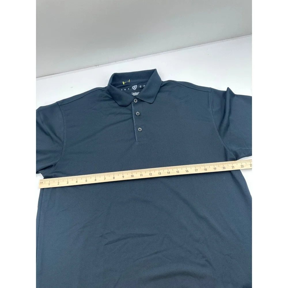 Nike Golf Mens Large Navy Blue Fit Dry Short Sleeve Polo Shirt Performance L